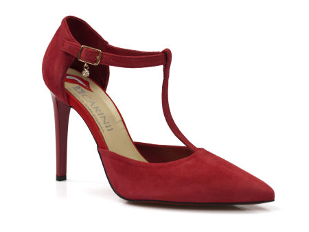 Bordowe szpilki Carinii b3524