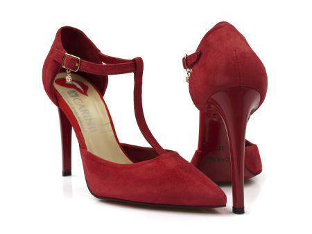 Bordowe szpilki Carinii b3524