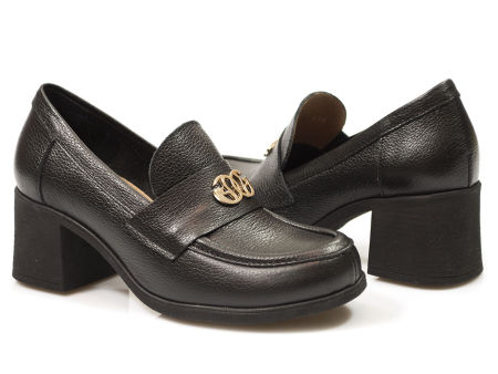 Półbuty na obcasie Lemar 20171 czarny