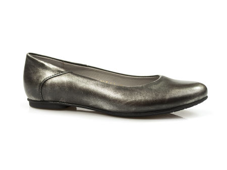 Czarno-srebrne balerinki Dolce Pietro 0867