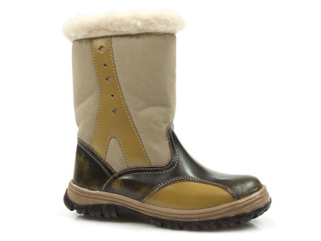 Zimowe skórzane kozaczki dziewczęce Łukbut 307