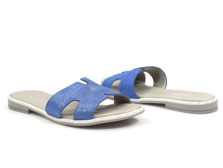 Granatowe  klapki Dolce Pietro 2215