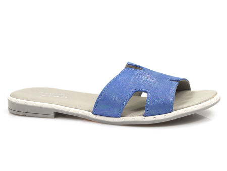 Granatowe  klapki Dolce Pietro 2215