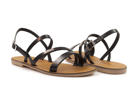 Czarne skórzane sandały Les Tropeziennes Baden