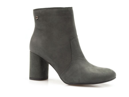 Botki na obcasie Lemar 60184 grafit