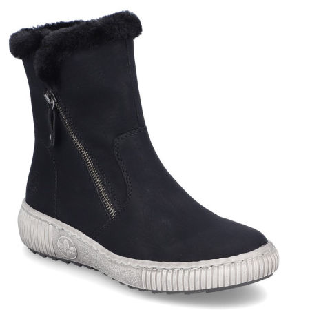 Czarne botki Rieker Z6661-00