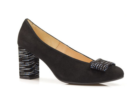 Czarne półbuty, czółenka Krystad 29RK