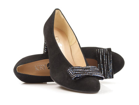 Czarne półbuty, czółenka Krystad 29RK