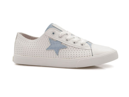 Białe ażurowe trampki damskie z ekoskóry Big Star DD274692