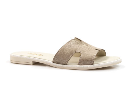 Złote klapki Dolce Pietro 2215