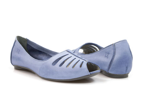 Niebieskie balerinki półbuty Maciejka 03497