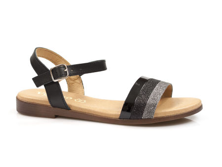 Czarne sandały Verano 9196