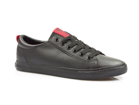 Czarne trampki damskie z miękkiej ekoskóry Big Star DD274687