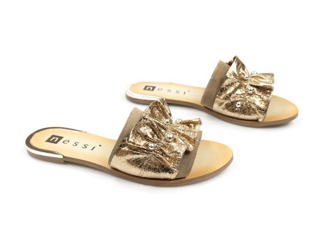 Złote klapki Nessi 19574