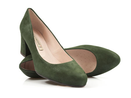 Zielone półbuty czółenka Bravo Moda 1672