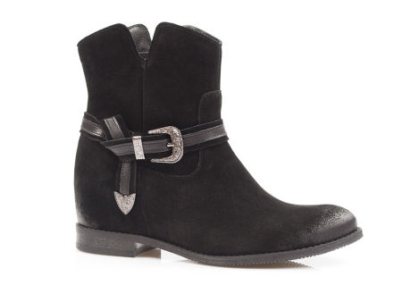 Czarne botki damskie saszki Lemar 60207