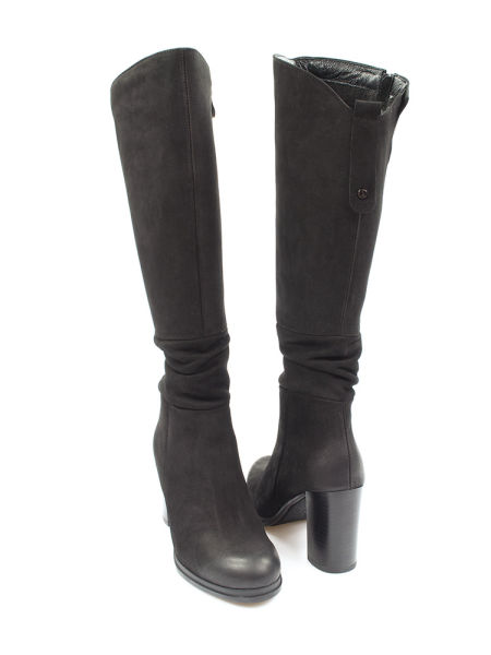 Czarne kozaki na wyższym obcasie Lemar 70085