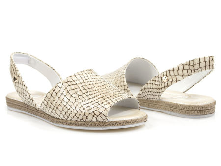 Beżowe sandały espadryle Lemar 40062