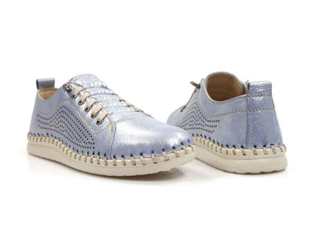 Niebieskie ażurowe półbuty Verano 503