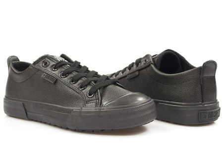 Czarne trampki damskie z ekoskóry Big Star GG274089