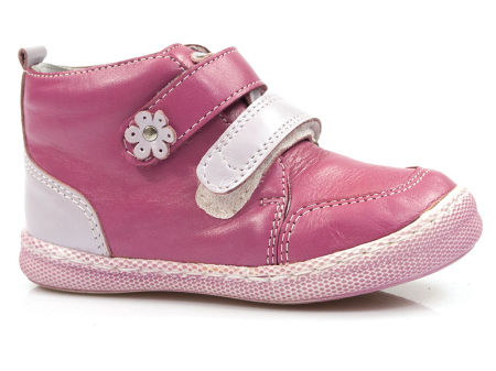 Różowe skórzane półbuty dziewczęce Mido Noster 245/A