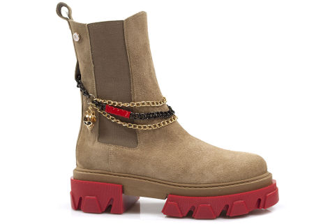 Beżowe botki workery Carinii B5982-O17