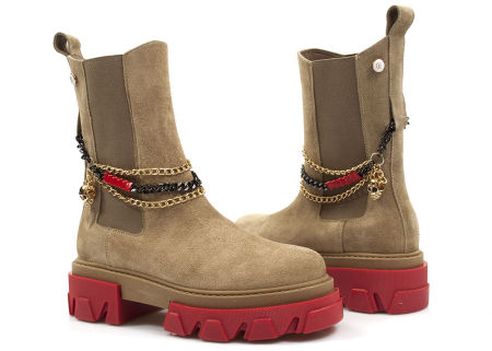 Beżowe botki workery Carinii B5982-O17