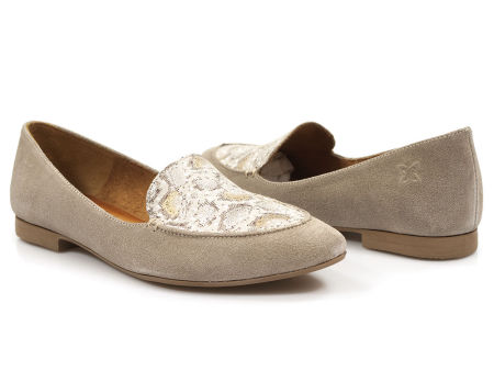 Beżowe balerinki czółenka Maciejka 04958-04