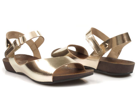 Sandały profilowane rzymki Lemar 40252 złoty