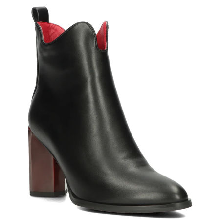 Botki na stylowym obcasie Filippo DBT4884 czarny
