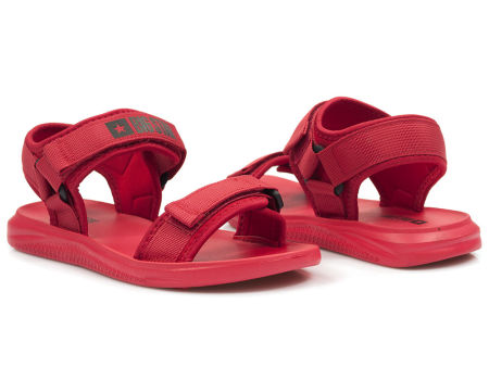 Czerwone sportowe sandały damskie Big Star HH274A027
