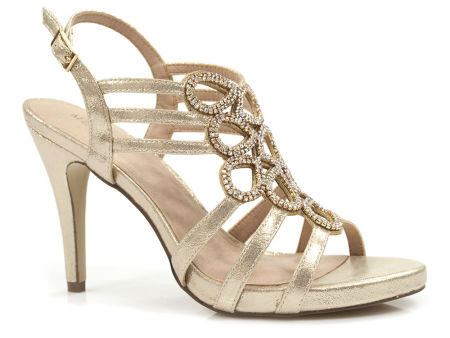 Złote sandały Menbur 22207