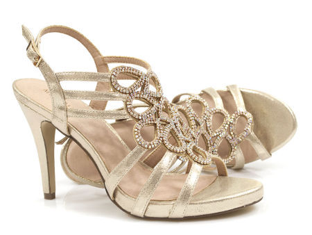 Złote sandały Menbur 22207