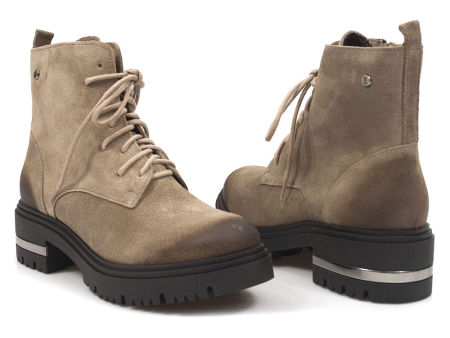 Beżowe botki trzewiki Lemar 60273