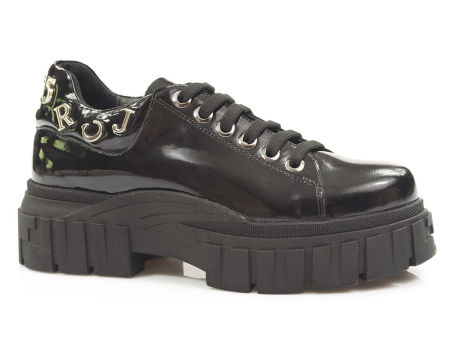 Czarne półbuty na platformie Venezia 00107012R