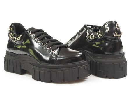 Czarne półbuty na platformie Venezia 00107012R