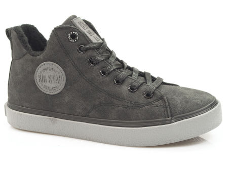 Czarne wysokie trampki ocieplane Big Star II274148