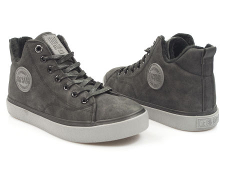 Czarne wysokie trampki ocieplane Big Star II274148