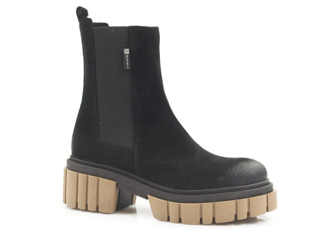 Botki sztyblety na platformie Nessi 21118 czarny