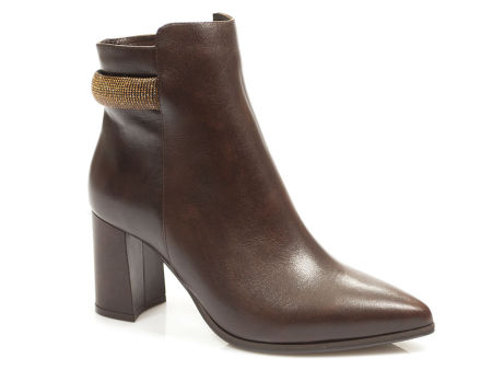 Brązowe botki damskie Kotyl 3561