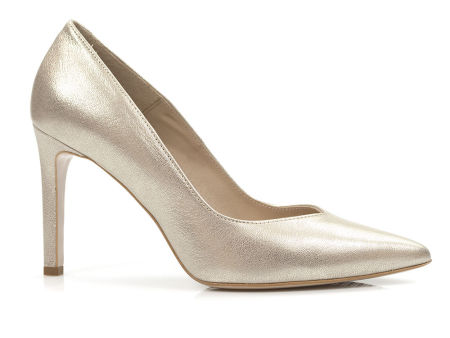 Złote czółenka szpilki Bravo Moda 1947