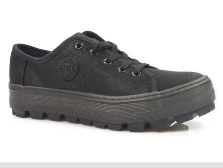 Czarne damskie trampki tekstylne Big Star JJ274489