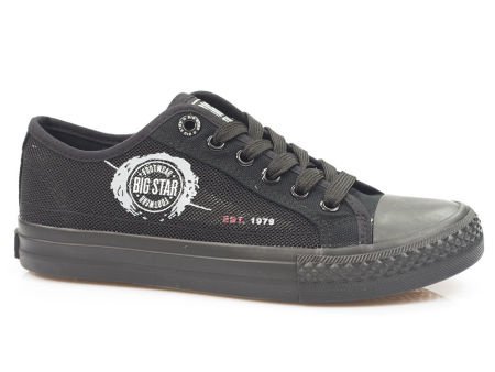 Czarne siateczkowe damskie trampki Big Star JJ274A256