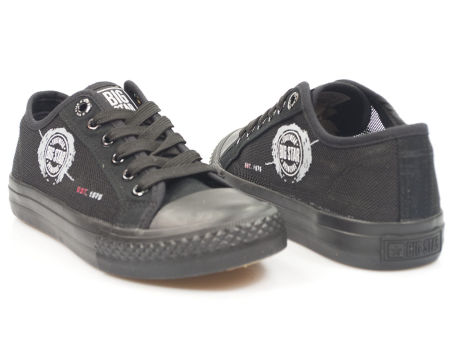 Czarne siateczkowe damskie trampki Big Star JJ274A256