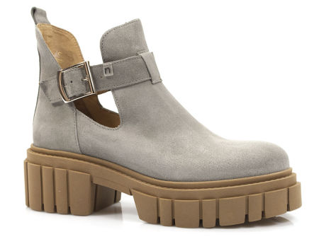 Szare sztyblety botki Nessi 22220