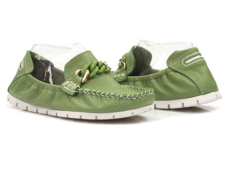 Zielone półbuty mokasyny Venezia 1393R303