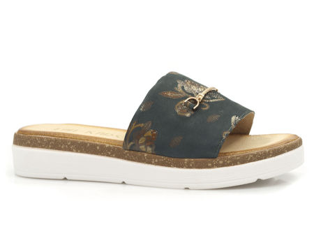 Granatowe klapki Lan-Kars J306