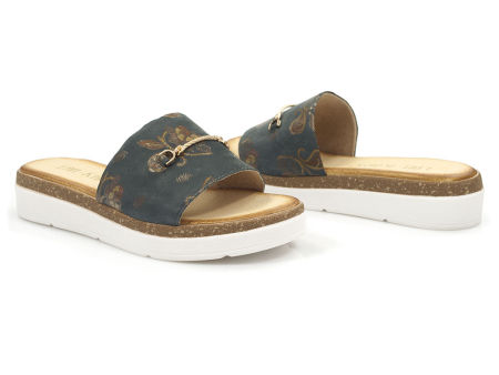 Granatowe klapki Lan-Kars J306