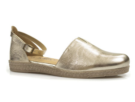 Złote sandały espadryle Lan-Kars J324-422