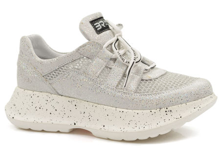 Białe ażurowe półbuty sneakersy Venezia 069A87